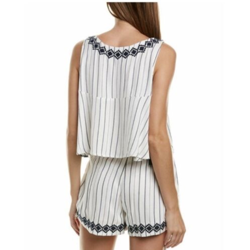 NWT L*Space Embroidered Tassel Tie Sides Bridget Top - Picture 3 of 9